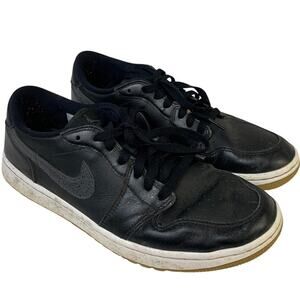 Nike Air Jordan Mens Size 9.5 Black Sneakers Lace Up Low Top Golf Shoes